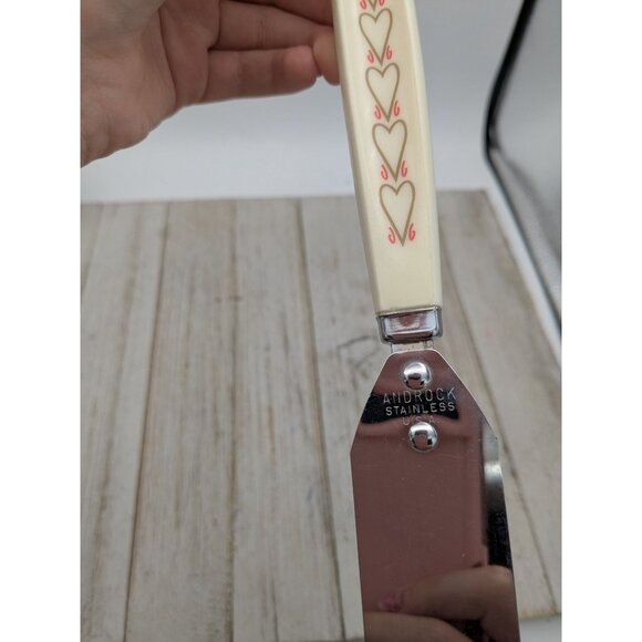 Vintage Androck Heart Handle Stainless Steel Icing Spatula 12 1/2" - Picture 7 of 8